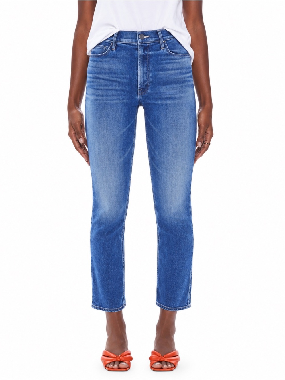 Mother The Mid Rise Dazzler Ankle Jeans In Wish Upon A Star